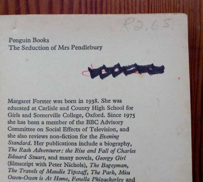 The Seduction of Mrs Pendlebury by Margaret Forster