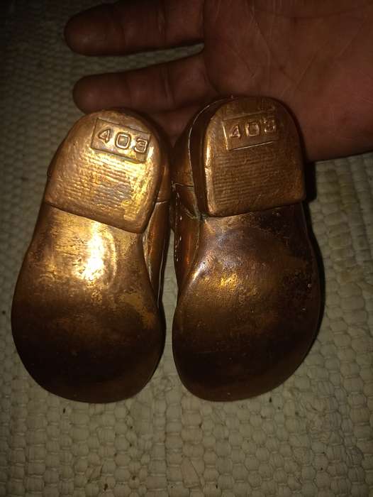 Vintage kids bronz shoes