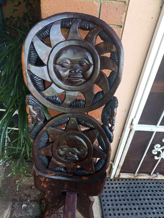 Hand carved wooden chair