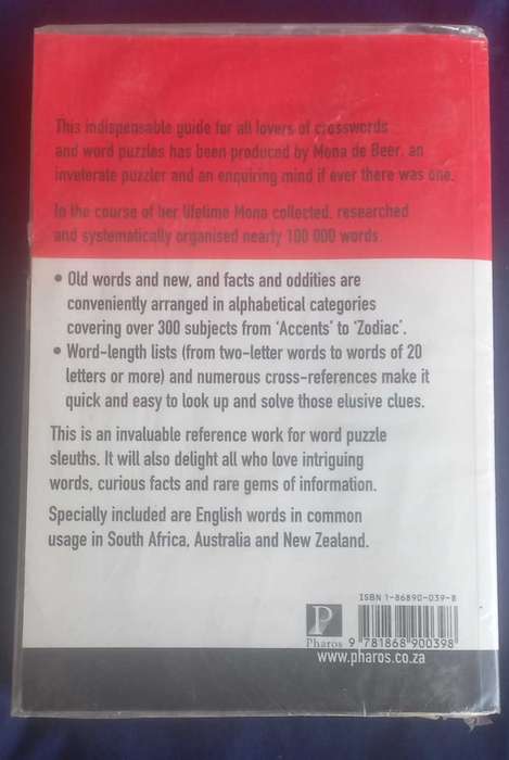 Unpuzzled, a crossword dictionary