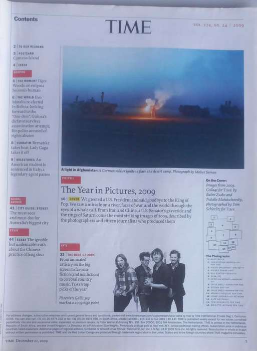 Time magazine December 21, 2009