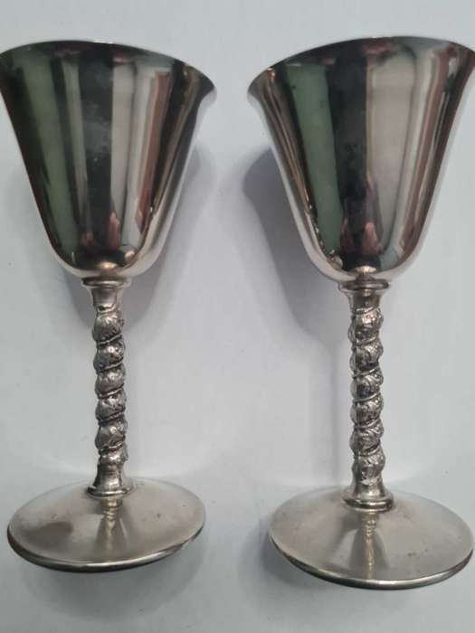 Elweco silver plated wine glasses