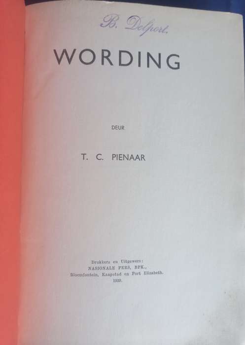 Wording deur TC Pienaar
