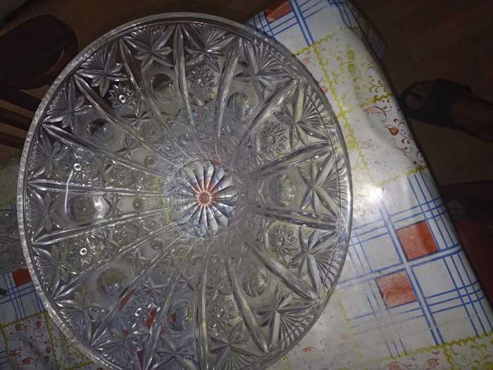 Vintage heavy vintage crystal bowl