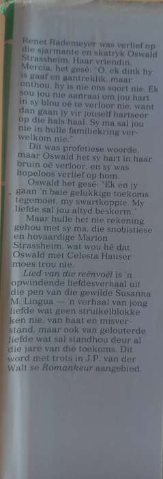 Lied van die reenvoel deur Susanna M Lingua