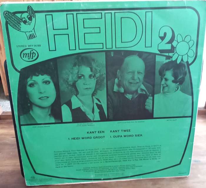 HEIDI 2 LP VINYL RECORD STEREO AFRIKAANS