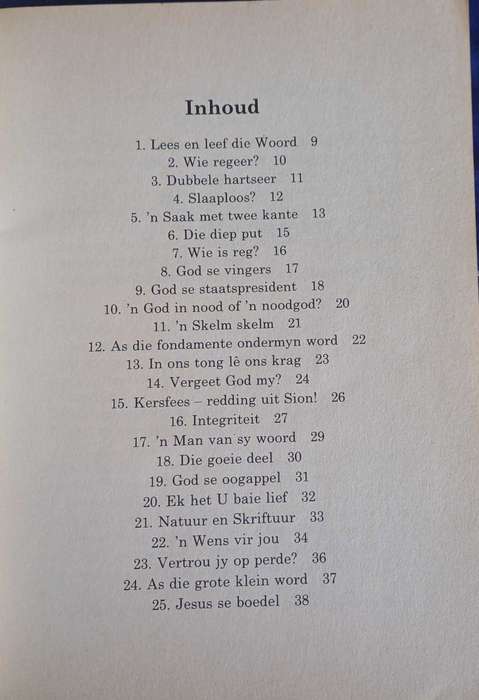 Vergeet God my deur Gerhard Koen
