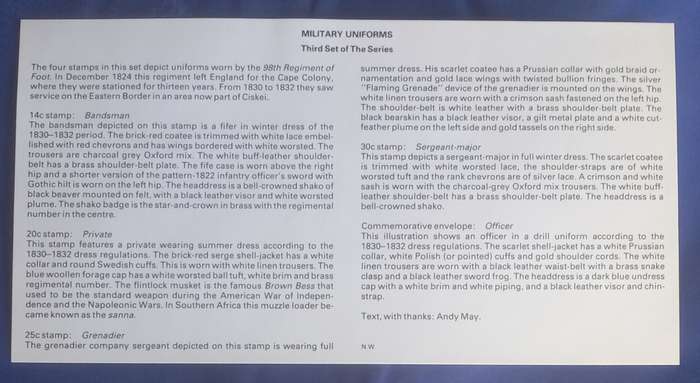 First day envelope - Military uniforms