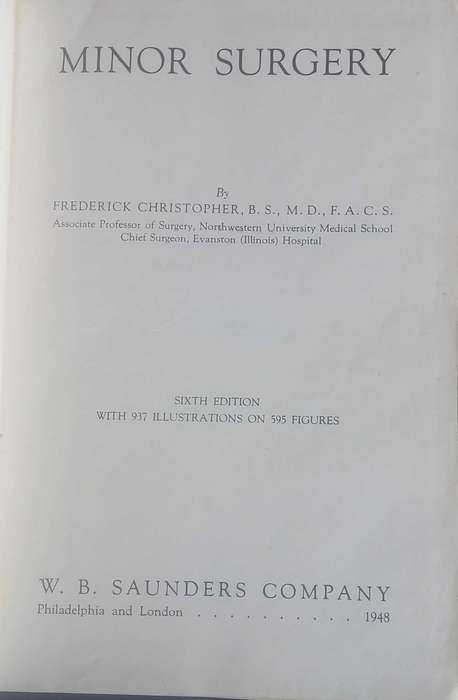 Minor surgery by Christopher