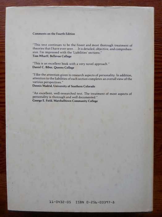 Personality: Strategies and Issues by Robert M. Liebert and Michael D. Spiegler (Fifth Edition)