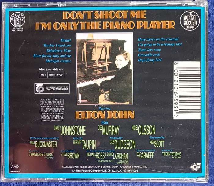 Don`t shoot me I`m only the piano player by Elton John cd