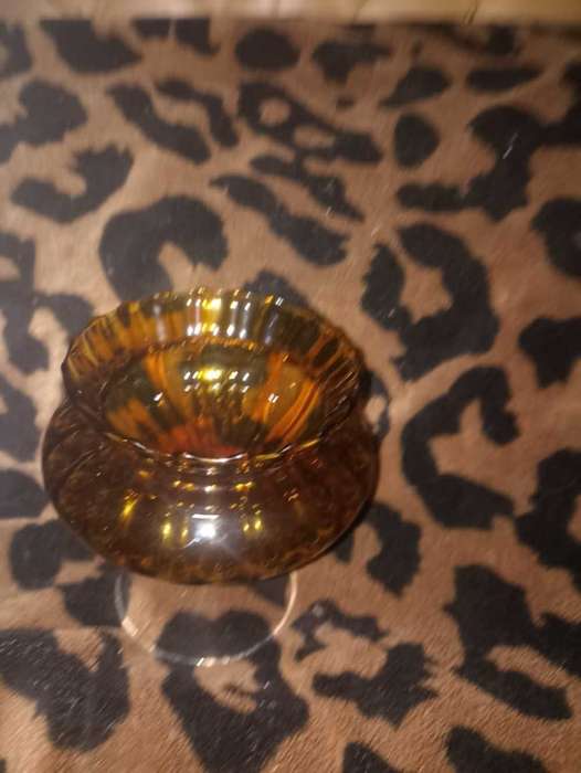 Amber Brown vintage Vase 1960