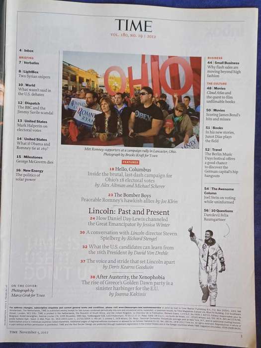 Time magazine November 5, 2012