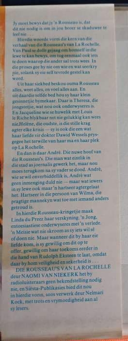 Die Rousseau`s van La Rochelle deur Naomi van Niekerk