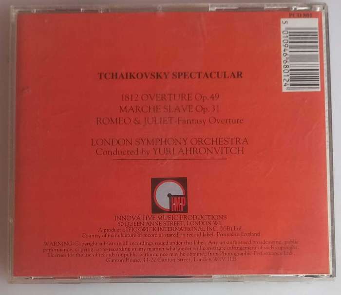 Tchaikovsky spectacular cd