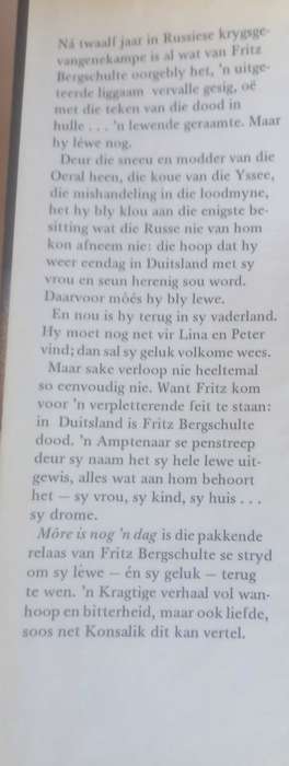 More is nog `n dag deur Konsalik
