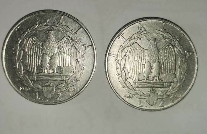 2 x 1940 Italy 2 Lire