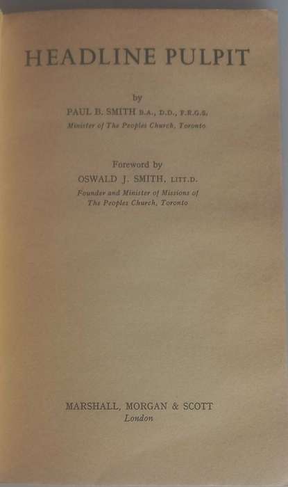 Headline pulpit by Paul B Smith