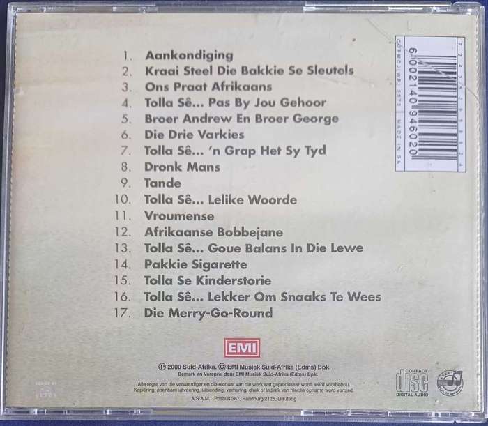 Tolla op sy beste cd