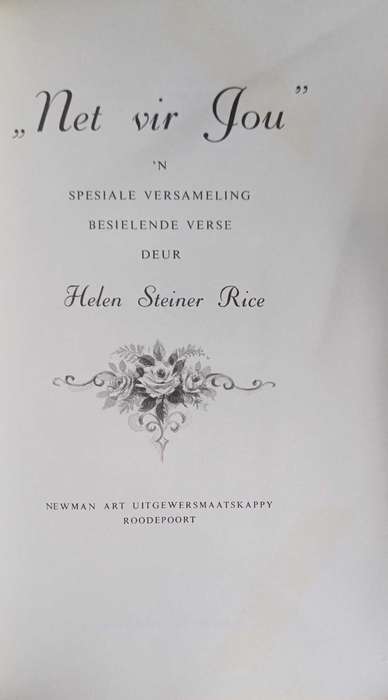 Net vir jou deur Helen Steiner Rice