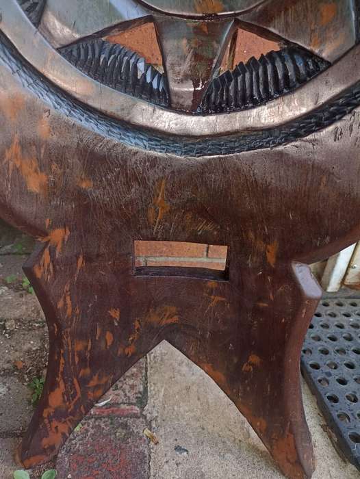 Hand carved wooden chair