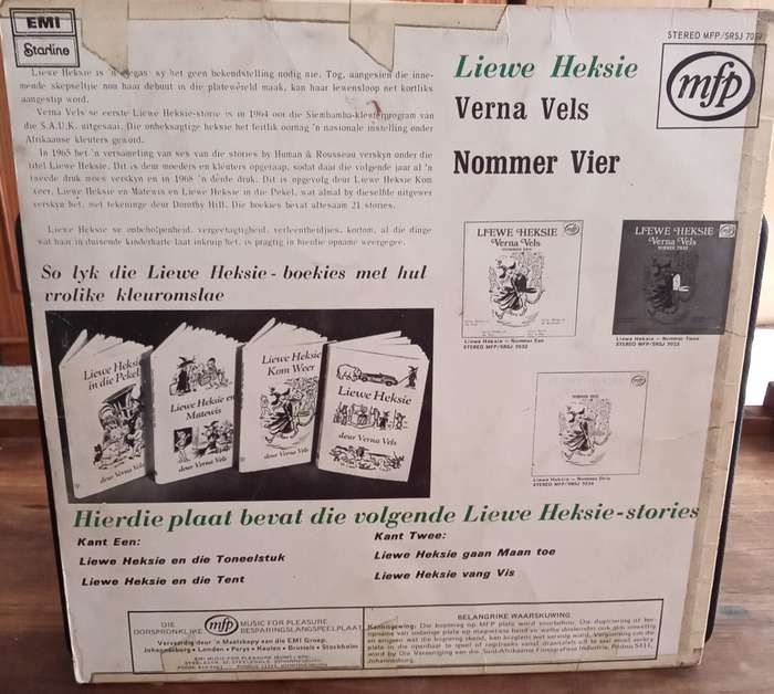 LIEWE HEKSIE NOMMER VIER - VERNA VELS LP VINYL RECORD AFRIKAANS