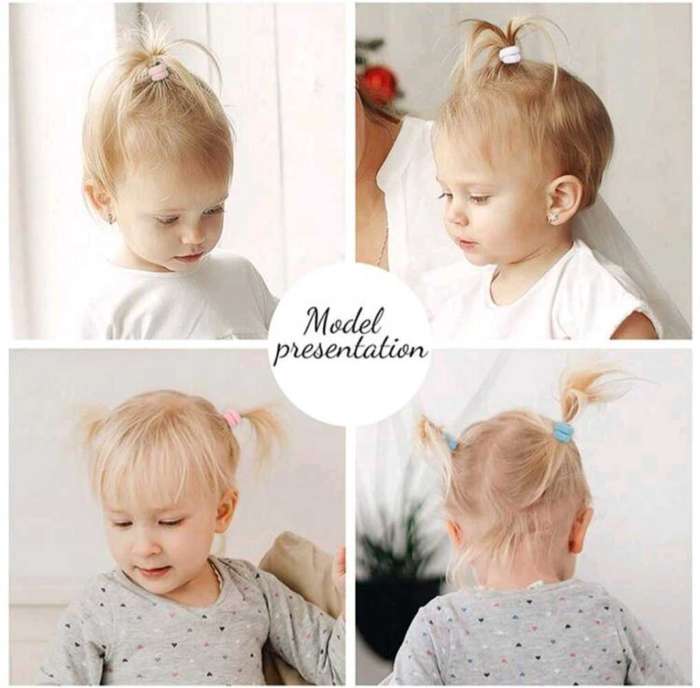Baby Hair Ties Girl,Artrylin Elastic Hair Bands Ties Small Size Rubber Band (100 PCS Multicolor)