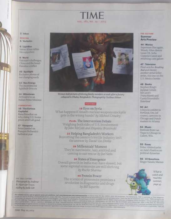 Time magazine May 20, 2013