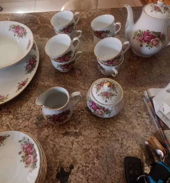 Royal China English Rose tea and Dinner set