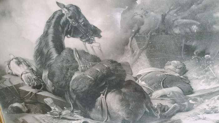 Large Framed Engraving  Titled ( War by Sir Edwin Landseer)
