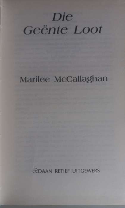 Die geente loot deur Marilee McCallaghan
