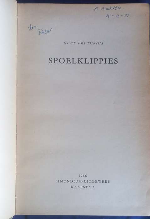 Spoelklippies deur Gert Pretorius