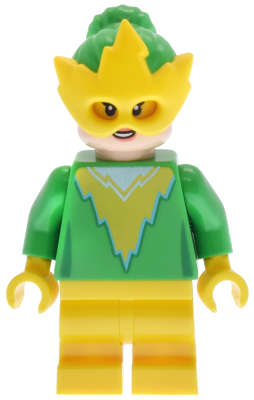 Lego (N) ~ Electro - Bright Green Torso and Hair Yellow Mask and Medium Legs~