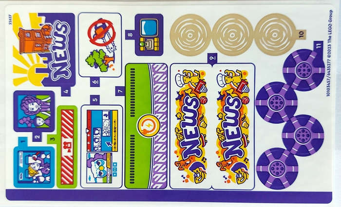 Lego (N) ~ Sticker Sheet for Set 41749 - (10103457/6435277)~
