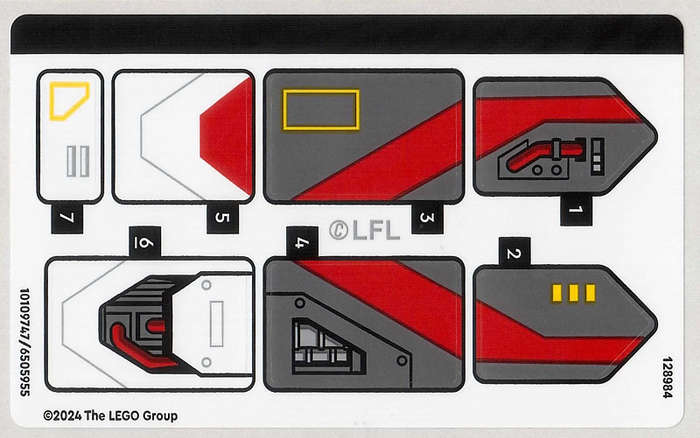 Lego (N) ~ Sticker Sheet for Set 75388 - (10109747/6505955)~