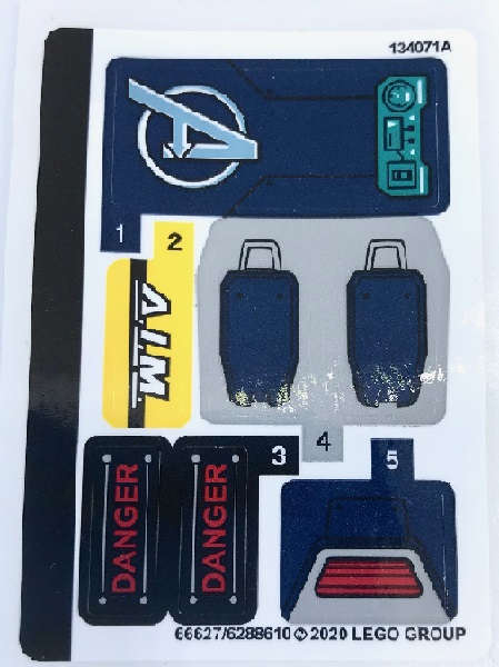 Lego (N) ~ Sticker Sheet for Set 76142 - (66627/6288610)~