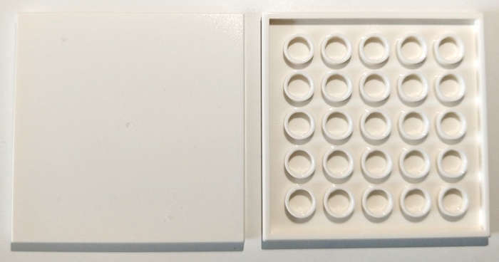 Lego (N) ~ Tile 6 x 6 with Bottom Tubes ~ [White]