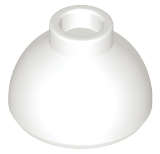 Lego (N) ~ Brick Round 1 1/2 x 1 1/2 x 2/3 Dome Top ~ [White]