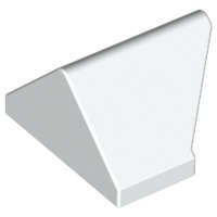 Lego (N) ~ Slope 45 2 x 1 Double / Inverted with Bottom Stud Holder ~ [White]