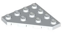 Lego (U) ~ Wedge Plate 4 x 4 Cut Corner ~ [White]