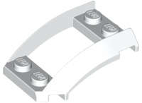Lego (N) ~ Wedge 4 x 3 Open with Cutout and 4 Studs ~ [White]