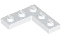 Lego (N) ~ Plate 3 x 3 Corner ~ [White]