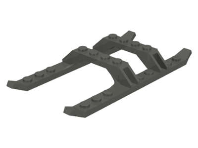 Lego Used - Helicopter Sled Rails 12 x 6~ [Dark Gray]
