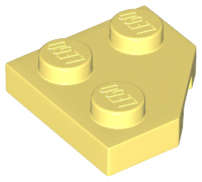 Lego (N) ~ Wedge Plate 2 x 2 Cut Corner ~ [Bright Light Yellow]