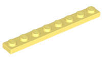 Lego (N) ~ Plate 1 x 8 ~ [Bright Light Yellow]
