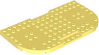 Lego NEW - Brick Modified 8 x 16 x 2/3 with 1 x 4 Indentations and 2 Rounded~ [Bright Light Yellow]