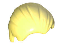 Lego (N) ~ Minifigure Hair Combed Front to Rear ~ [Bright Light Yellow]