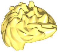 Lego (N) ~ Minifigure Hair Spiked ~ [Bright Light Yellow]