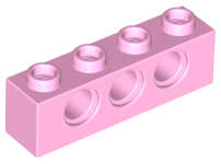 Lego (U) ~ Technic Brick 1 x 4 with Holes ~ [Bright Pink]