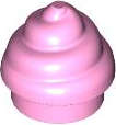 Lego (N) ~ Plate Round 1 x 1 with Horizontal Swirl / Twist ~ [Bright Pink]